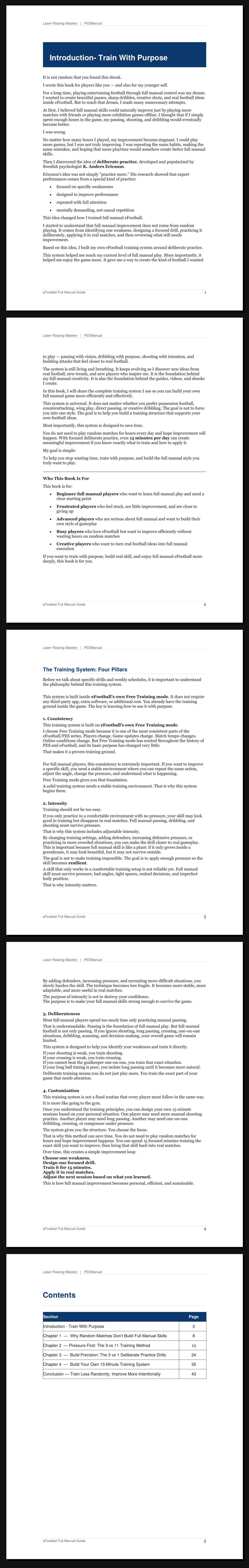 Preview of The Complete Full Manual Training System — introduction, training philosophy, and content index